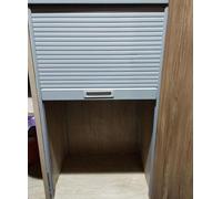 Genérico Kit de Puerta Enrollable retráctil, Puerta de Armario Enrollable de plástico ABS con manija, solución de Armario Que Ahorra Espacio (30x24 Pulgadas) para un Almacenamiento y organi
