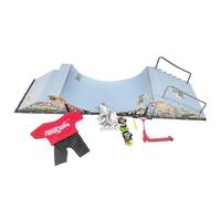 Genérico Kit de rampa para Parque de Patinaje: rampa para Abdominales y Juguete para la Punta de los Dedos, Patinete de Dedo con Tabla de Patinaje compacta | Mini, monopatín de Mano, diapasón para