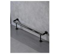 Genérico Kit de reposapiés for Barra Comercial: reposapiés de Acero Inoxidable Cepillado for Pub, Bar en casa y Uso Exterior con herrajes de Montaje.(Black,2.3ft)