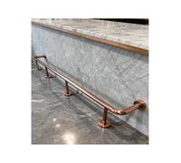 Genérico Kit de reposapiés for Barra Comercial: reposapiés de Acero Inoxidable Cepillado for Pub, Bar en casa y Uso Exterior con herrajes de Montaje.(Gold,4.6ft)