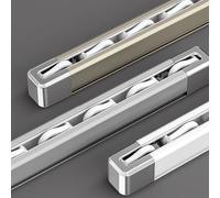 Genérico Kit De Riel De Cortina Divisoria De Ambientes, Pista De Aluminio para Cortina De Techo con Soportes, Barra para Cortinas, Ropa, Ventanas Y Armarios(Gold,160cm(2 * 80cm))