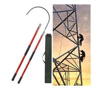 Genérico Kit de Seguridad eléctrica de Emergencia: Cuerpo de 3', 5', 6', 10', 10/35/110/220 KV, Herramienta de tracción para Salvar Vidas en Trabajos aéreos y Obras de construcción (Rojo, 2,0 m/6,6 p