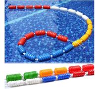 Genérico Kit de separadores de carriles para Piscinas - Cuerda de Seguridad y competición con diseño de Espiral Flotante para Piscinas Cubiertas/Exteriores (9 cm, 11"/36,09 pies) - Ideal para Entrena