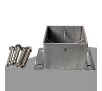 Genérico Kit de Soportes de Base de Anclaje para Postes de terraza de hormigón de Alta Resistencia para columnas de Madera de 2x2 a 8x8 Pulgadas - Soporte de pérgola de Acero Inoxidable Duradero para