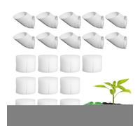 Genérico Kit de Tazas Hidropónicas, 10 Unidades Tazas Hidropónicas para Torre Vertical, de Cesta de Crecimiento PVC Contenedor para Flores y Hortalizas