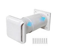 Generico Kit de ventilación de pared, juego para desagüe y a través de la | Ventilación de ventilación para ambientes domésticos: baño, cocina, lavandería, garaje, sótano, ático y