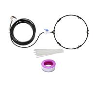 Genérico Kit de Ventilador con Nebulizador,Refrigeración Exterior con Nebulizadores - Tubo 8 Metros Boquillas Múltiples Rociador Agua Refrescante Para Carpas Jardín Trasero Porche Perrera Barbacoa