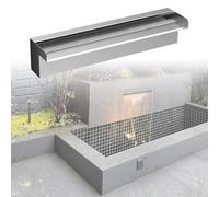 Genérico Kit de vertedero para Cascada con tubería corrugada para Exteriores, Kit de vertedero para Fuente de Cascada de Acero Inoxidable para estanques y Piscinas, diseño estético y Sistema de filtr