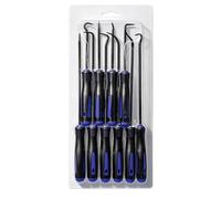 Genérico Kit Di Attrezzi A Sonda E Gancio Di Precisione - Cacciavite A Gancio Per Guarnizioni Olio | Set Di 10 Pezzi Estrattore Di Auto | Lega + Manico, Tipo Corto 16,5cm E Lungo 24cm, Per Riparaz