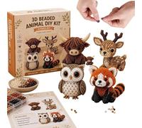 Genérico Kit DIY De Animal Diminuto 3D Con Cuentas | Set De Arte Y Artesanía Con Cuentas 3D,Set De Animales Con Abalorios | para Adultos Principiantes Amigos Hogar Escritorio
