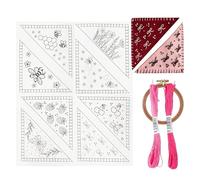 Genérico Kit DIY Marcapáginas | Bordado Con Temática Estacional - Creación Marcapáginas,Para Hecho A Mano Con Fieltro Pintura Acuarela Marcador De Páginas Lectura Y Ganchillo Adultos