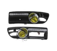 Genérico Kit faros antiniebla Par De Faros Antiniebla Con Cubierta Rejilla Cables Para VW Para Bora 1999-2004 Luz Del Parachoques Delantero 1J5853665B (Pair Yellow)