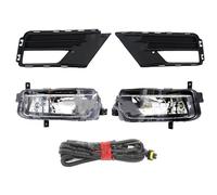 Genérico Kit faros antiniebla Para VW Para Caddy 2K 2016 2017 2018 2019 2020 Luces Antiniebla Delanteras De Conducción + Cubierta Rejilla + Arnés Cables(Set Light)