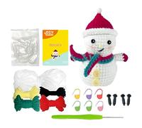 Genérico Kit Iniciación Crochet Para Muñeco Nieve, 11.5x8cm Manualidades Navideñas Muñeco Nieve, Aprende Hacer Tus Propios Kits Crochet, Kit Fácil Con Videotutoriales, Apto Para Hombres Y Mujeres