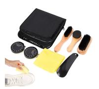 Genérico Kit Para Brillar Zapatos | Kit de Cuidado para Botas de Cuero | Set de Cepillos Portátil para Uso Diario en Viajes, Eventos Familiares, Bodas