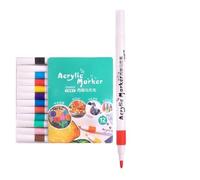 Genérico Kit para colorear vidrio | Bolígrafos de pintura de colores acrílicos,Juego de marcadores de pintura de colores impermeables para tela, porcelana, vidrio, piedra y madera