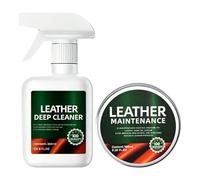 Genérico Kit para el cuidado del cuero: solución de limpieza, fórmula de nutrición profunda, diseño apto para viajes, aplicación multiuso | para sofá, calzado, botas, ropa, asiento de coche, juego