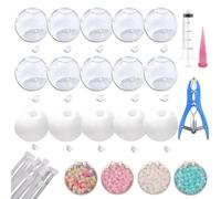 Genérico Kit para Hacer Pelotas Antiestrés (15 unidades), 4 Paquetes de Cuentas, Bomba de Aire y Expansor para Crear Pelotas de Presión, Juguetes para Aliviar la Ansiedad (4CM-Mix)
