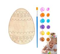 Generico Kit para Huevos de Pascua DIY, Kit de Bricolaje de Madera, Juego de Pintura de Pascua - para niños niños guardería Verano educación en casa Actividades Escolares cumpleaños