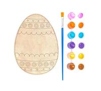 Generico Kit para huevos de Pascua - Juego de materiales de madera para creatividad | Juego para decoración, para niñas, guarderías, escuelas, actividades creativas y familias