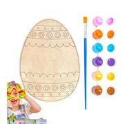 Generico Kit para Huevos de Pascua - Juego para Creaciones de Madera, Juego de Pintura de Pascua, para niñas, guarderías, escuelas, Actividades Creativas y familias