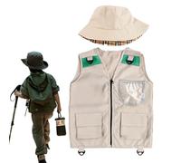 Genérico Kit Pequeño Explorador | Conjunto Acampada con Gorra | Juguetes para Actividades al Aire Libre Parque Excursión Senderismo Exploración Caza