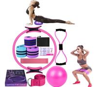 Genérico Kit Pilates,Juego de 11Piezas,aro Pilates Mujer,Pelota Pequeña de Pilates,Aro de Pilates,Kit de Pilates para Ejercicio en Casa,Cintas Elásticas musculación