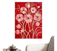 Genérico Kit Pittura Con Perle 3D Fiori - Fai Da Te 30x40cm Con, Decorazione Parete Rilievo Per Salotto Camera | Hobby Creativo Adulti, Kit Pittura Con Perle 3D Fiori