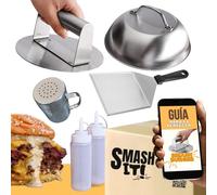 Genérico Kit Profesional para Smash Burger - Smasher - Prensa de Hamburguesas - Acero Inoxidable Casa y Negocio