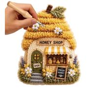 Genérico Kit Punch Needle Arte De Cabaña En Tela 3D Hecho A Mano