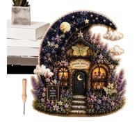 Genérico Kit Punch Needle Set Artesanal Casita En Tela 3D