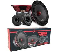 Genérico Kit Set para DS18 Pro-X8.4BMPK, Sistema de Altavoces de 2 vías 20 cm x 200 mm 8", 275 vatios RMS, 550 vatios máx., con 2 Altavoces de Medios y 2 tweeters, 4 ohmios, para Coche, Kit Pareja