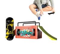 Genérico Kit Skate Dedos - 15x10,8x7,8cm Set Rampa | Mini Skate Park Accesorios - Juguete Resistente Mejora Coordinación Interior Exterior Niños Entrenamiento Trucos Diversión