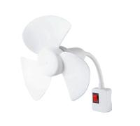 Genérico Kit with Plug Adapter - Mini Silent Fan | Flexible Gooseneck with Bulb Base | Portable PP Electric Cooling Gadget for Home Kitchen, Dormitory, Office, and Desk
