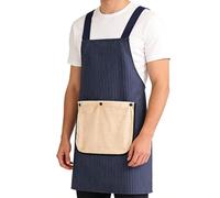 Genérico Kitchen Apron - With Detachable Towel Cross Back Bib, No Tie Baking Apron, Heavy Duty Waterproof Canvas, Chef Butchers Cleaning, Men Women Gardening BBQ Grilling Painting Black Gray
