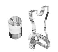Genérico Kitchen Cutter Acrylic Stand, Transparent Cutter Holder Rack, 1x1.6x2x3 Inches Multifunctional Display Block, Sturdy Organizer for Home Decor, Friends, Couples, or Chefs