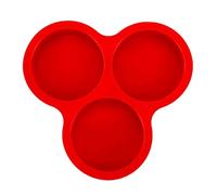 Genérico Kitchen Egg Mold - Silicone Muffin Tray for Breakfast Patty | Food Grade Material with 3 Cavity Round Design, Lightweight Easy Clean Cups, Perfect for Small Cakes Puddings Hamburgers