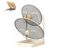 Genérico Kitchen Pot Lid Storage Rack - Multifunctional Lid Holder While Cooking with Removable Drip Tray, Pot and Pan Organizer & Spoon Rest for Stove Top/Countertop (White,Double-layer)