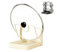 Genérico Kitchen Pot Lid Storage Rack, Pot Lid Holder For Countertop, Multifunctional Kitchen Pot Lid Organizer For Countertop, With Removable Drip Tray, 304 Stainless Steel (White,Single-layer)