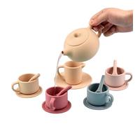 Genérico Kitchen Pretend Playset - 6.4 Inch Silicone | Tea Party Set - Preschool Toy Boys Girls Birthday Holiday Role Play Home Playroom Kindergarten Educational Fun