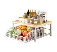 Genérico Kitchen Rack - 2-Tier Vertical Organizer Rack - Double-Layer Storage Shelves - for Pantry Bathroom Garage Shower Bar Apartment Home Laundry Office