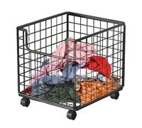 Generico Kitchen Rolling Cart, 360-Degree Rotating Floor Organizer, Portable Storage Cart 11.02x17.32x15.75 Inches for Pantry, Laundry, Bathroom, Vegetable, Fruit, Snack Organization