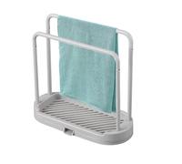 Genérico Kitchen Sink Dishcloth Holder, Space-Saving Rag Organizer Tray, Sink Rack Stand with Drainage Base for Dish Cloth, Sponge Soap Durable Compact Holder for Efficient Kitchen Organization