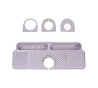 Genérico Kitchen Sink Faucet Mat - 14.57x5.51 Inches Sink Splash-Proof and Drainage Mat | Sinks Splash Guard | Slip-Proof Sinks Faucet Mats | Faucets Guard & Draining Mats Drying Mâts, Gray