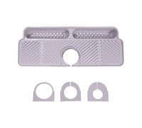 Genérico Kitchen Sink Faucet Mat - 14.57x5.51 Inches Sink Splash-Proof and Drainage Mat | Sinks Splash Guard | Slip-Proof Sinks Faucet Mats | Faucets Guard & Draining Mats Drying Mâts, Gray