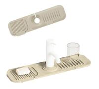 Genérico Kitchen Sink Splash Guard, 14.56x3.93 Inch Silicone Sink Faucet Mat, Silicone Draining Mat Around Tap, Faucet Handle Drip Catcher Tray, Silicone Sink Mat For Kitchen Bathroom Counter