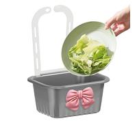 Generico Kitchen Sink Strainer Basket - PVC 19.5x14x11.8cm | Sink Food Waste Filter Basket For Kitchen, Dishcloth Holder For Peelings Leftovers Vegetables Fruits Washing Storage Drain Organizer Use