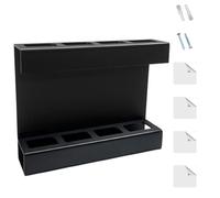 Generico Kitchen Straw Dispenser with Draining Tray, Multipurpose Chopstick Holder, 8.27x6.5x1.97 inch, Space-Saving Utensil Rack, Straw Organizer for Cabinet, Cafe, Hotel, Restaurant, Home