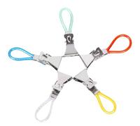 Genérico Kitchen Towel Clips - 5 Piece Colored Hand Towel Holder Set | Bathroom Supplies For Home Cooks, Renters, Parents, Office, Apartment, RV, Dorm, Cabinet, Basement, Laundry Room, Art Studio Use