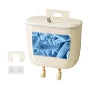 Genérico Kitchen Trash Bin, Cute Bathroom Trash Can, Heavy Duty Decorative Eyes Legs Design, Small Covered Garbage Basket for Under Sink, Wall, Bedroom, Offices, Home, Apartment and Dorm, Cream